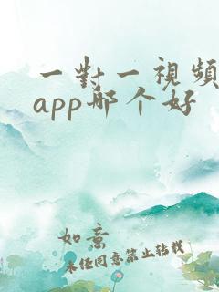一对一视频聊天app哪个好