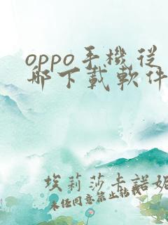 oppo手机从哪下载软件安装