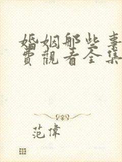 婚姻那些事儿免费观看全集高清版