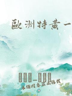 欧洲特黄一级片