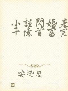 小说闪婚老公是千亿首富完整版