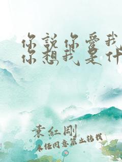 你说你爱我你说你想我是什么歌