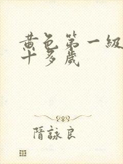 黄色第一级片二十多岁