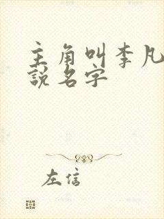 主角叫李凡的小说名字