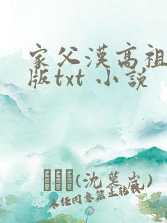 家父汉高祖精校版txt 小说