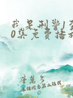 我是刑警1至40集免费播放电视剧大全