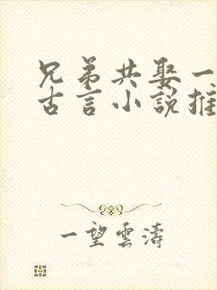 兄弟共娶一妻的古言小说推荐