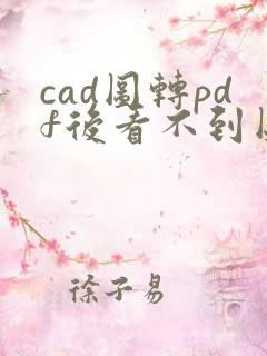 cad图转pdf后看不到图形