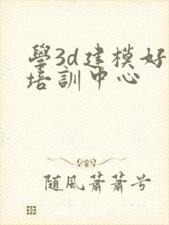 学3d建模好的培训中心