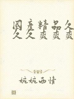 国产精品久久久久久爽爽爽