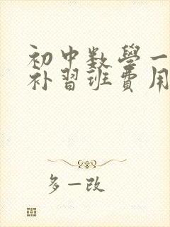 初中数学一对一补习班费用