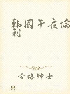 韩国午夜伦理福利