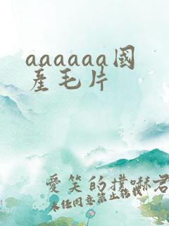aaaaaa国产毛片
