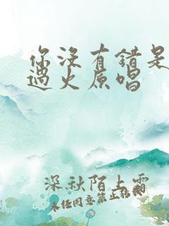 你没有错是我爱过火原唱