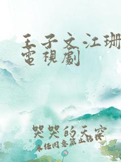 王子文江珊主演电视剧