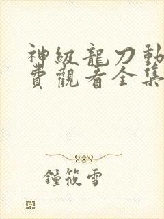 神级龙刀动漫免费观看全集