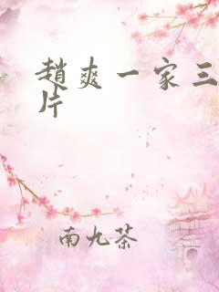 赵爽一家三口照片