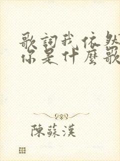 歌词我依然在等你是什么歌