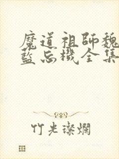 魔道祖师魏无羡蓝忘机全集