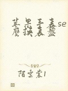 苹果手表se怎么换表盘