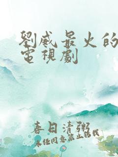 刘威最火的5部电视剧