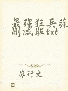 最强狂兵苏锐无删减版txt