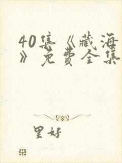 40集《藏海传》免费全集在线观看