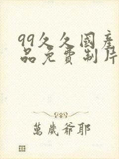 99久久国产精品免费制片