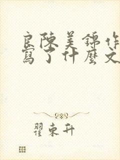 良陈美锦作者还写了什么文