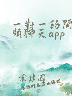 一对一的开放视频聊天app