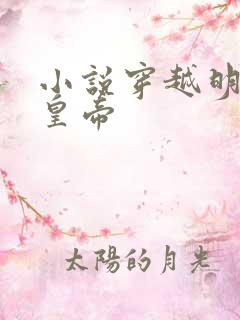 小说穿越明朝当皇帝