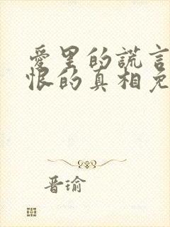 爱里的谎言,仇恨的真相免费