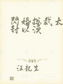 闪婚总裁太霸道封以漠