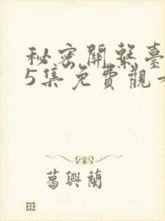 秘密关系台剧第5集免费观看