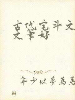 古代宅斗文推荐文笔好