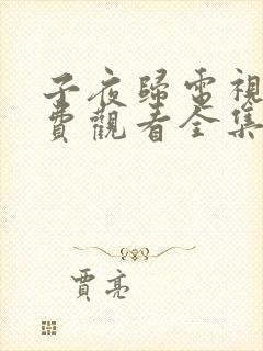 子夜归电视剧免费观看全集高清34