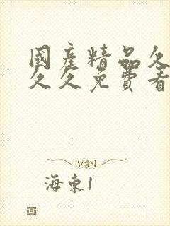 国产精品久久久久久免费看黄国产