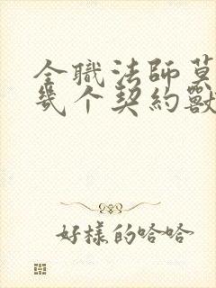 全职法师莫凡有几个契约兽