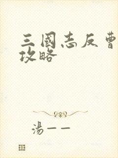 三国志反曹操传攻略