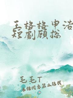 王格格申浩南 短剧顾总