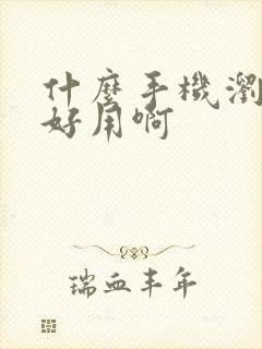 什么手机浏览器好用啊