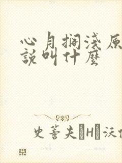 心月搁浅原著小说叫什么