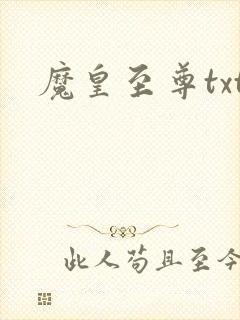魔皇至尊txt