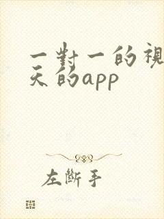 一对一的视频聊天的app