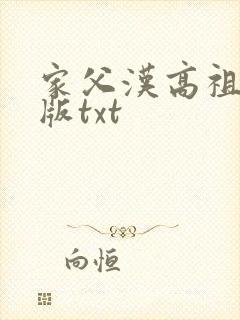 家父汉高祖精准版txt