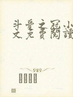 斗爱之冠小说全文免费阅读