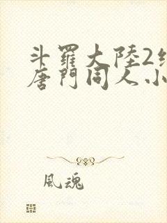 斗罗大陆2绝世唐门同人小说