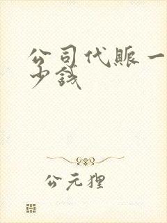 公司代账一年多少钱