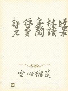 许锦年林晓小说免费阅读最新章节