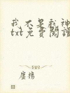 我不是戏神小说txt免费阅读